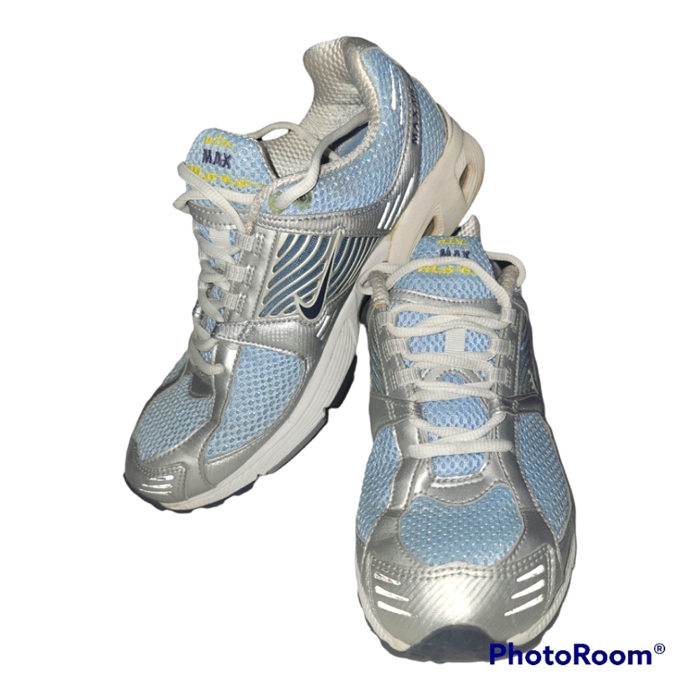 Nike, Air Max Moto, Blue, Silver, Women's size 9